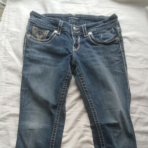 VIgoss Blue Jeans with Contrast Stitching, New York, Boot Cut